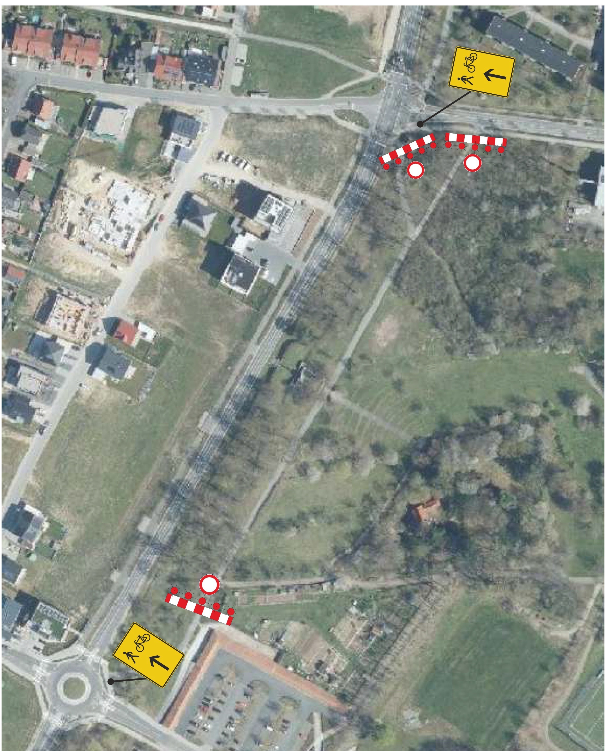 Die Karte zeigt die gesperrte Strecke im Leinefelder Lunapark.