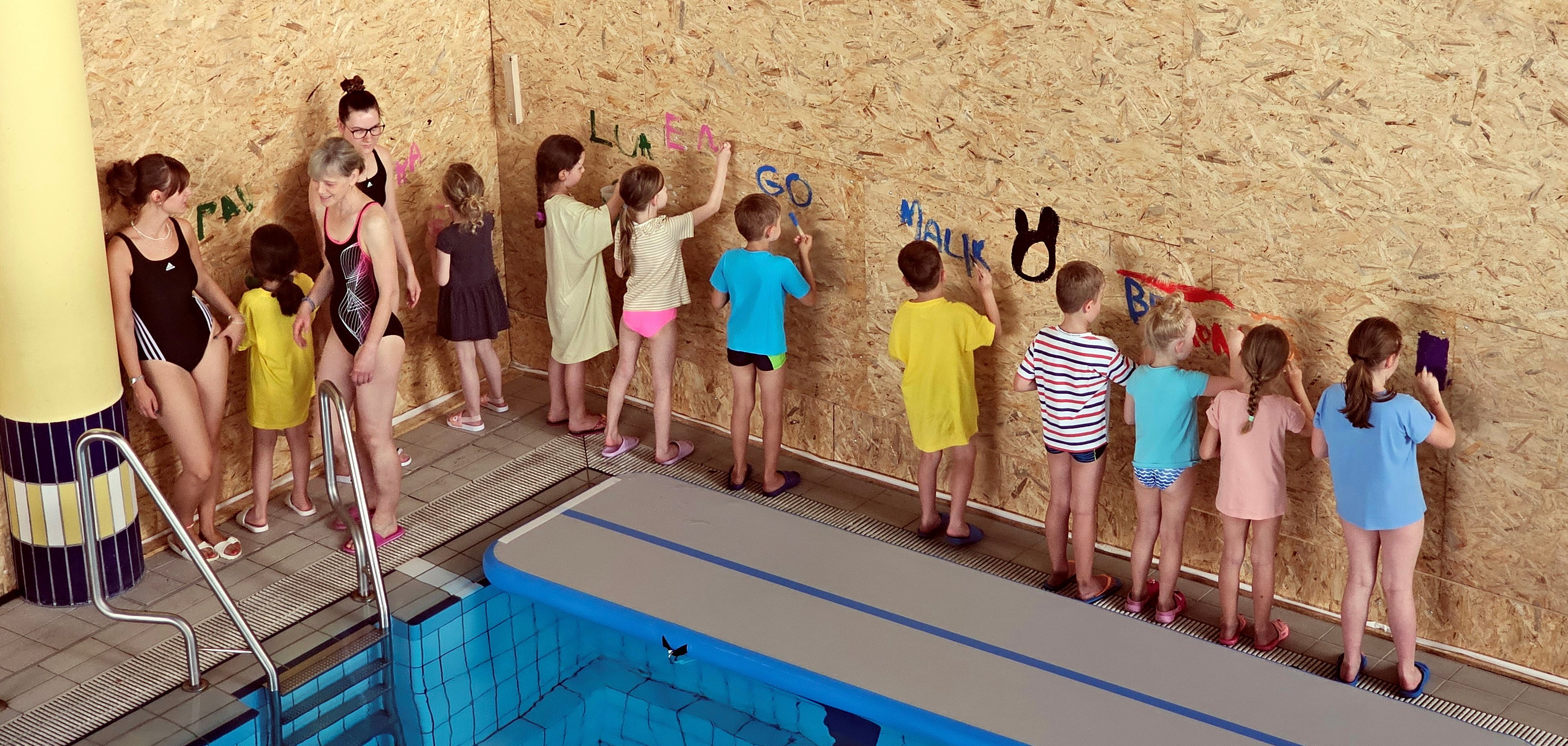 Malaktion im Leinebad