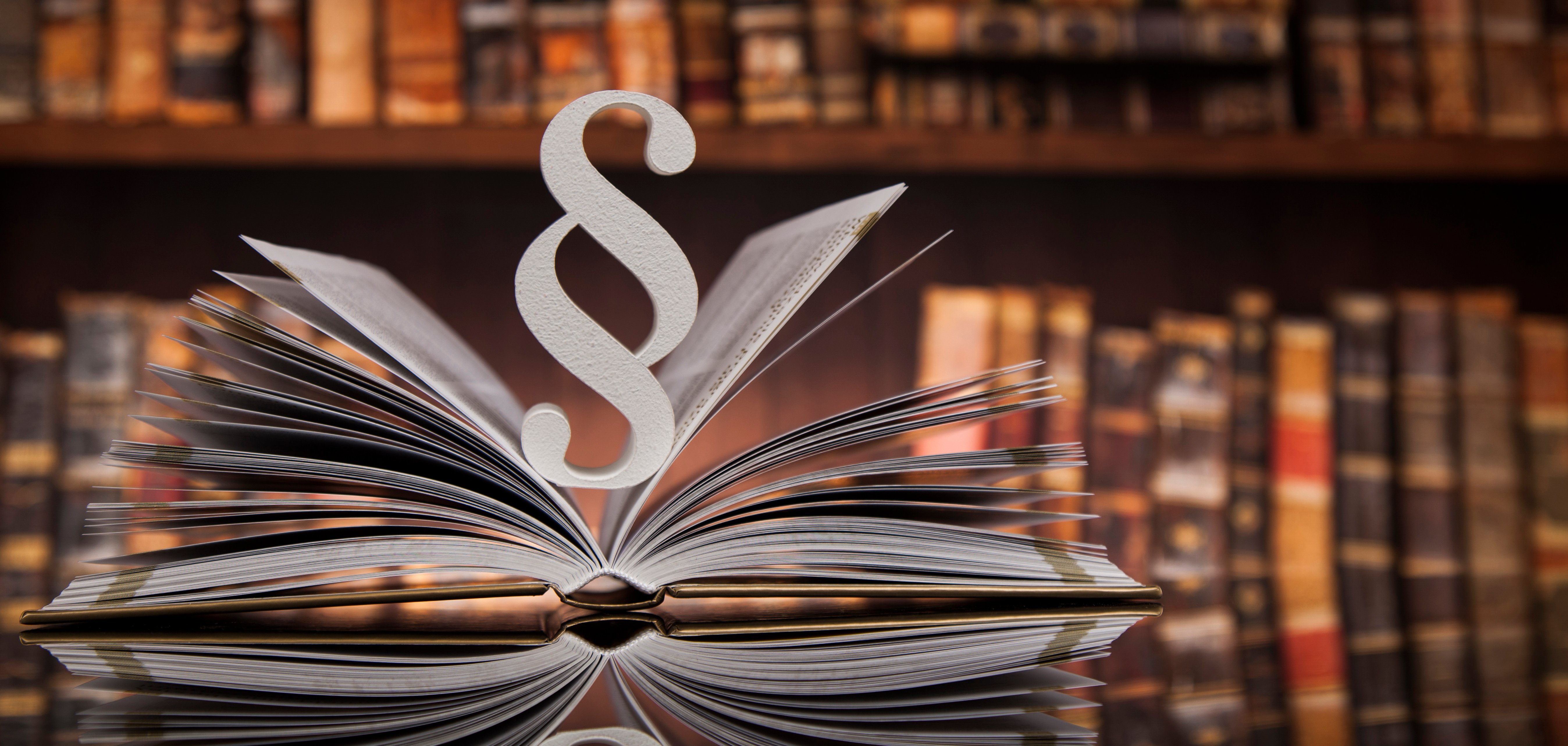 Paragraph and Law books, justice concept, Courtroom