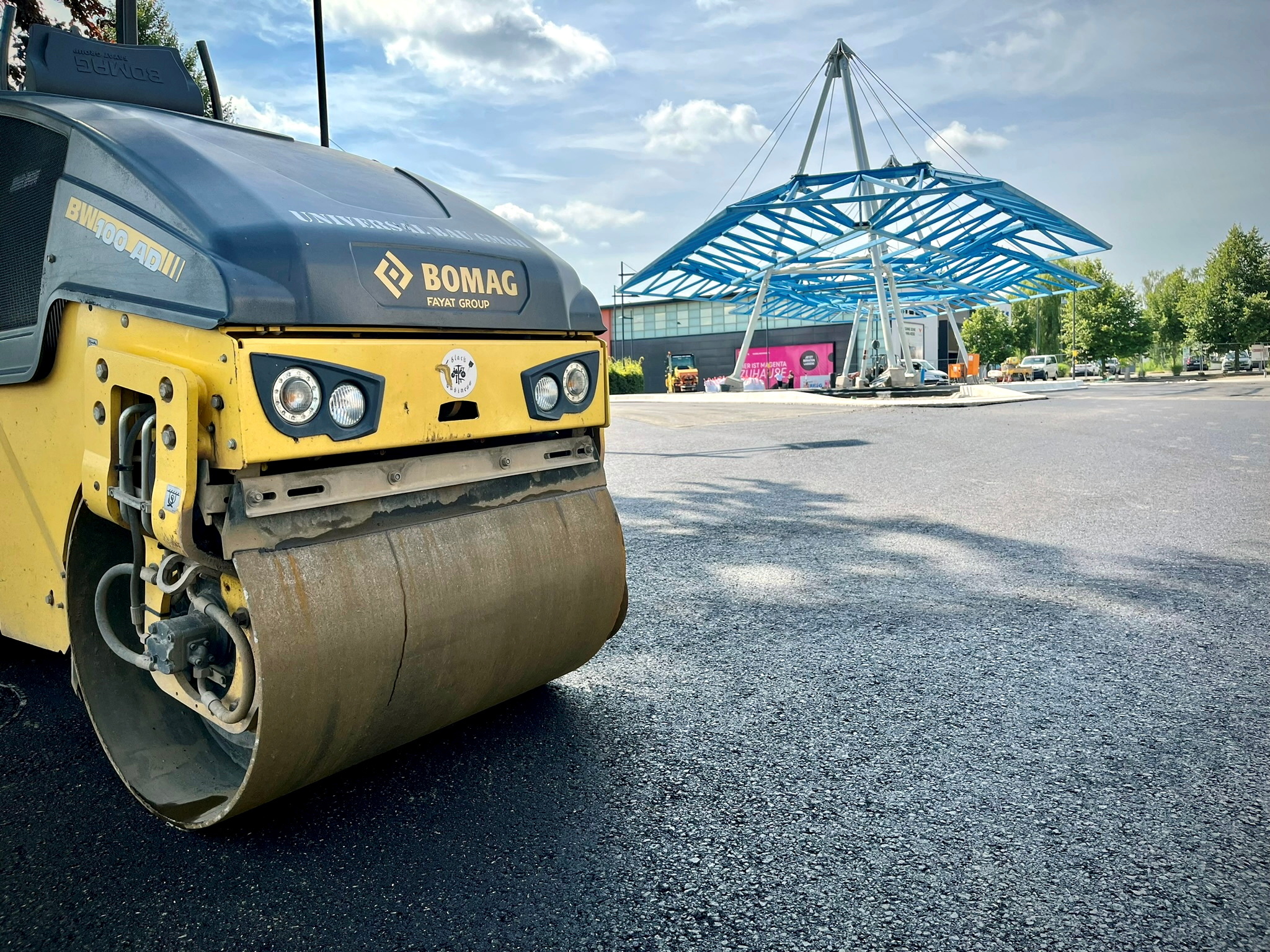 Baulärm am Busbahnhof Leinefelde