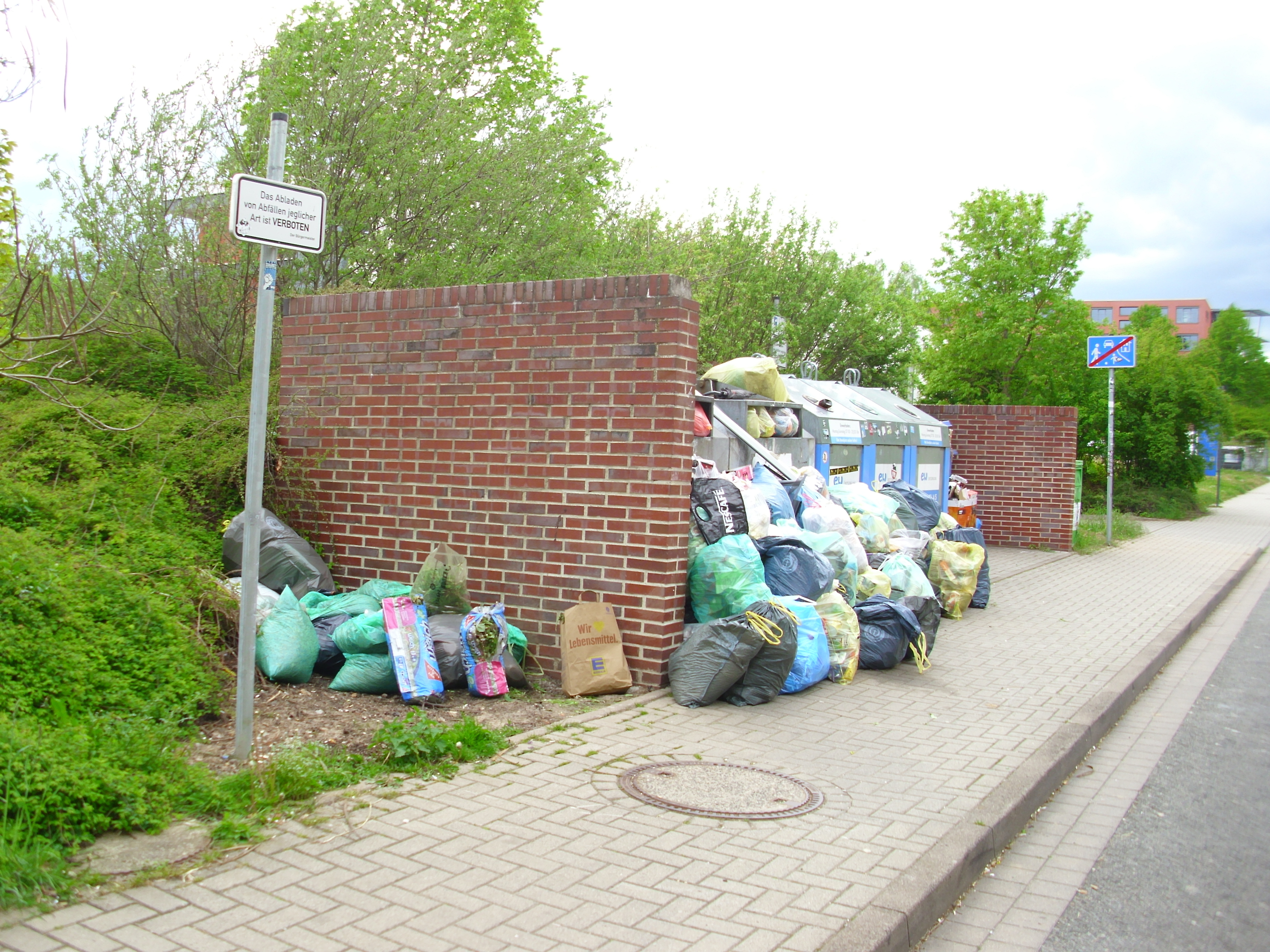 Illegale Müllabladestelle in der Südstadt Leinefelde.