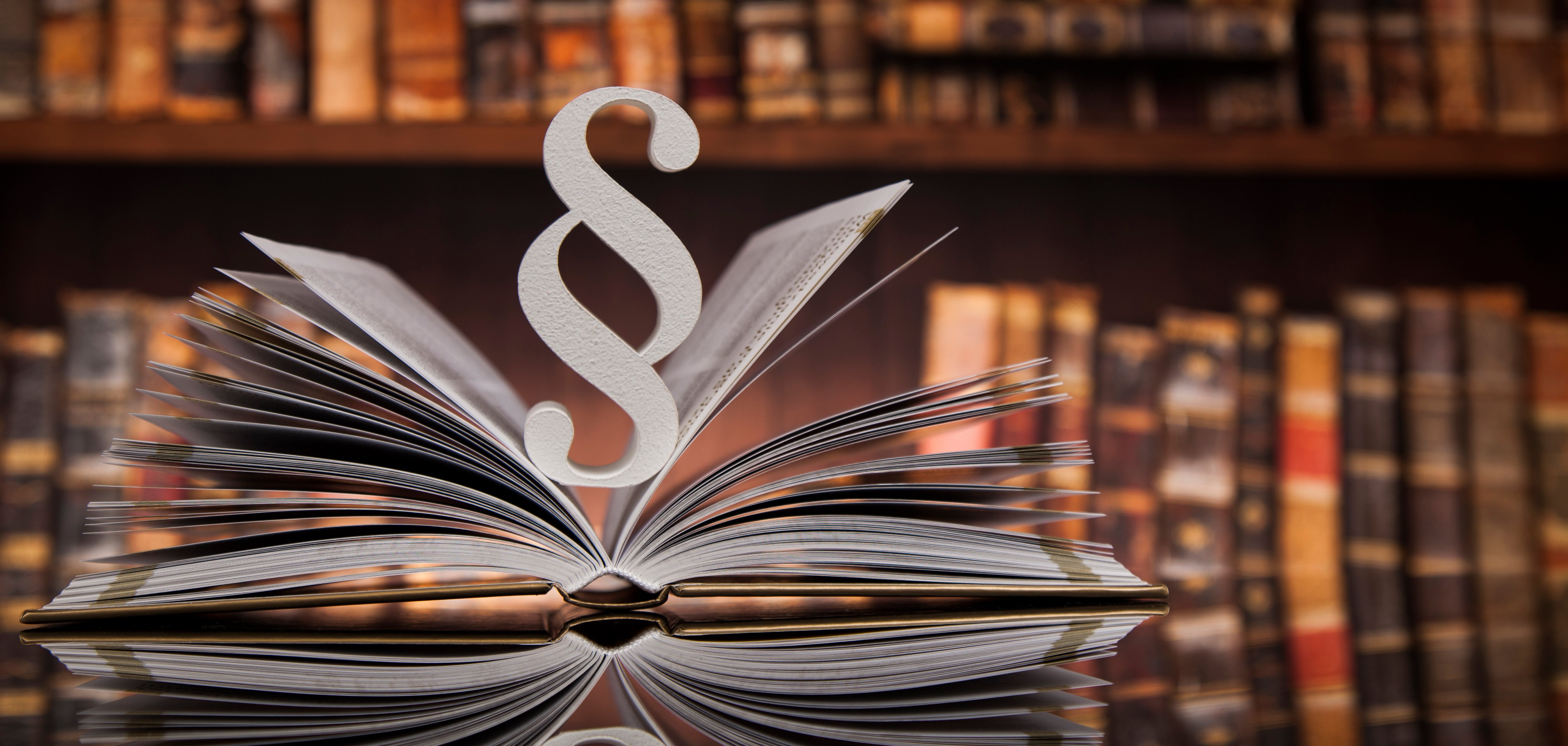 Paragraph and Law books, justice concept, Courtroom