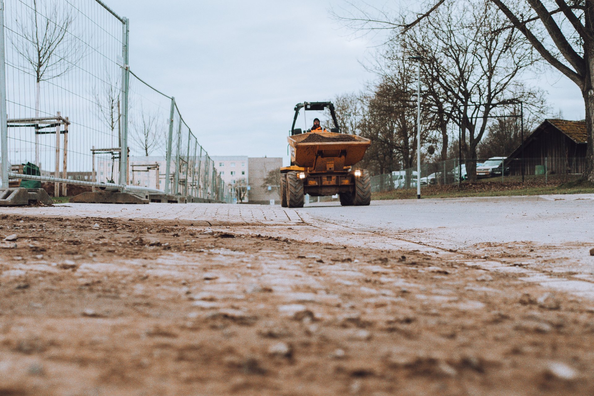 Verschmutzte Straße