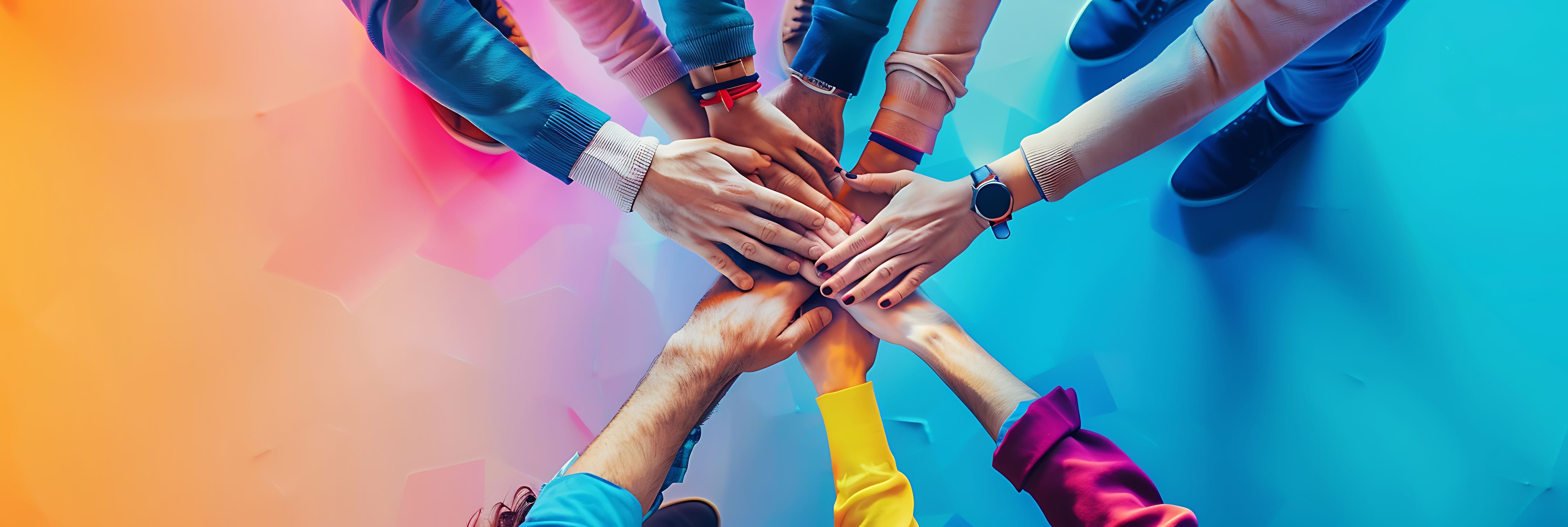 ue wall, with one person's blu