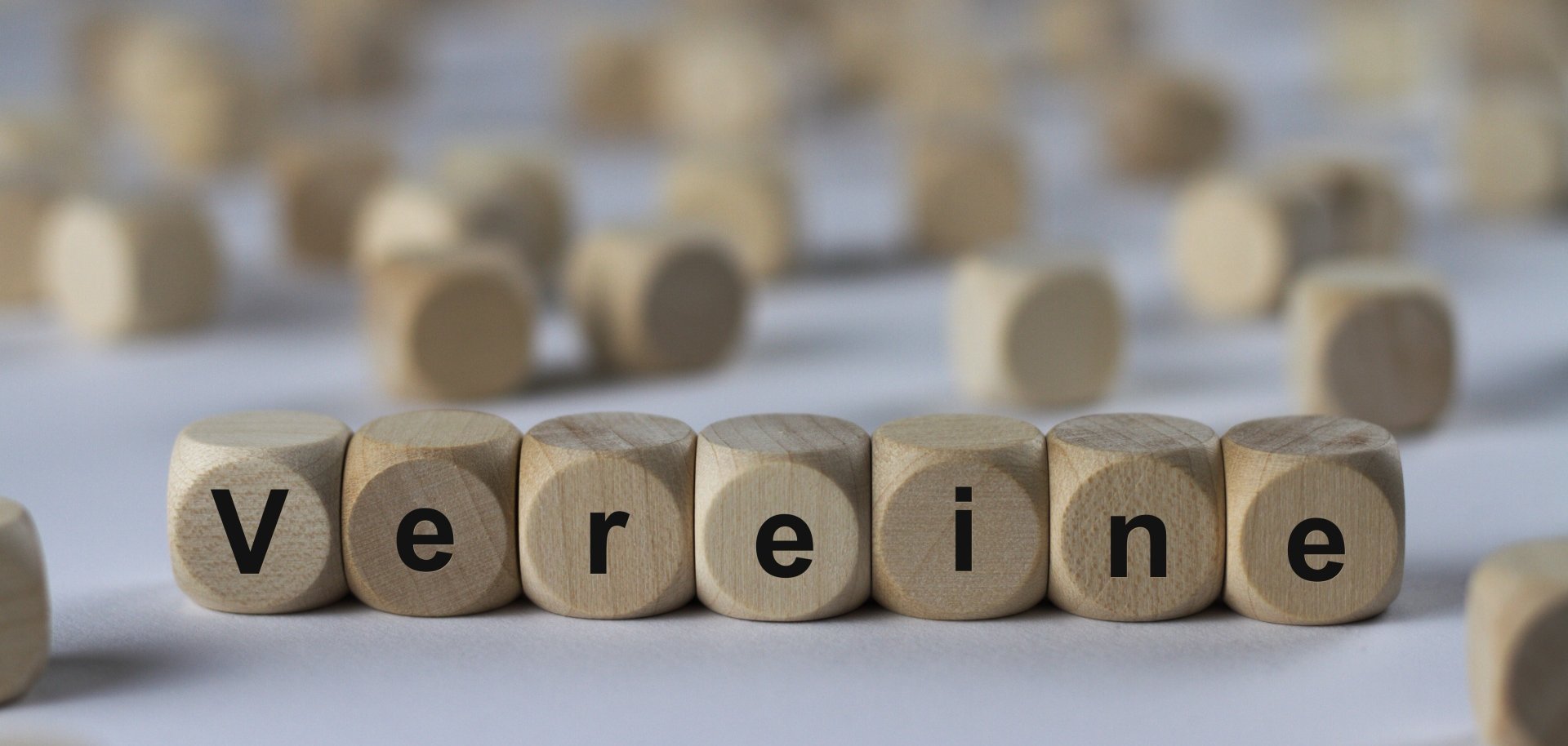 Vereine - Holzwürfel mit Buchstaben