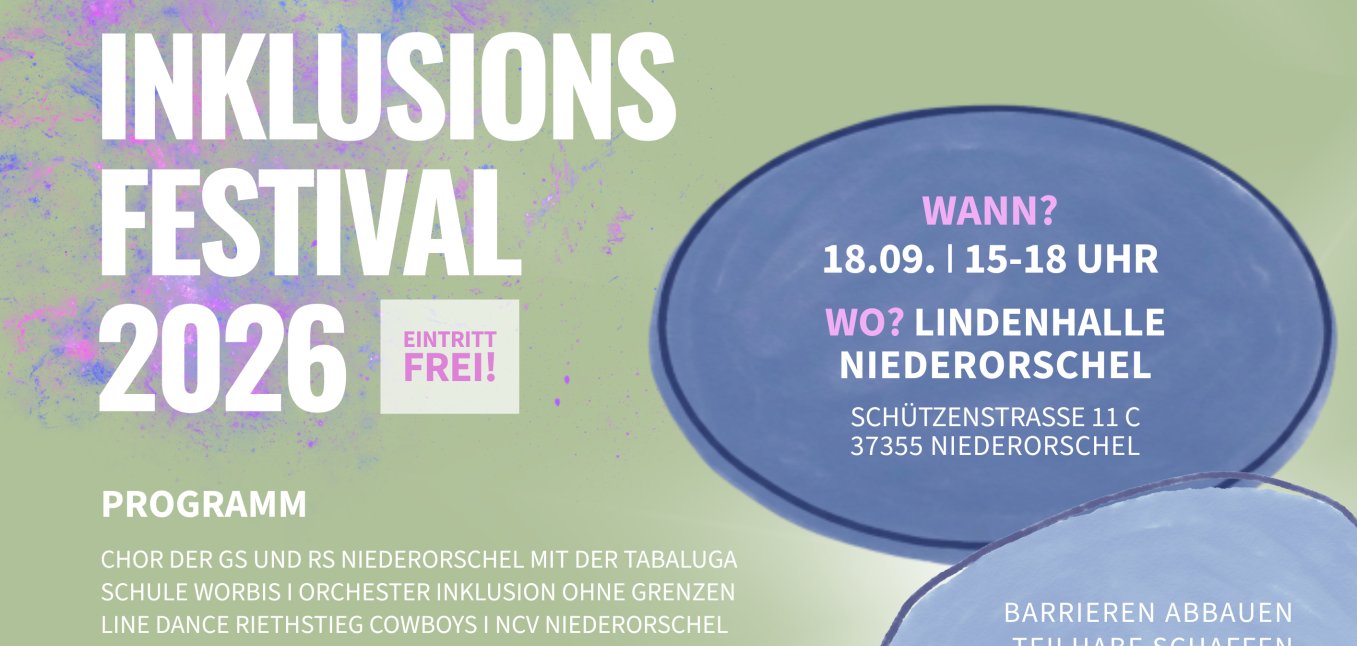 FLYER & PLAKAT I INKLUSION 2026 - Plakat I Inklusionsfestival I FINAL