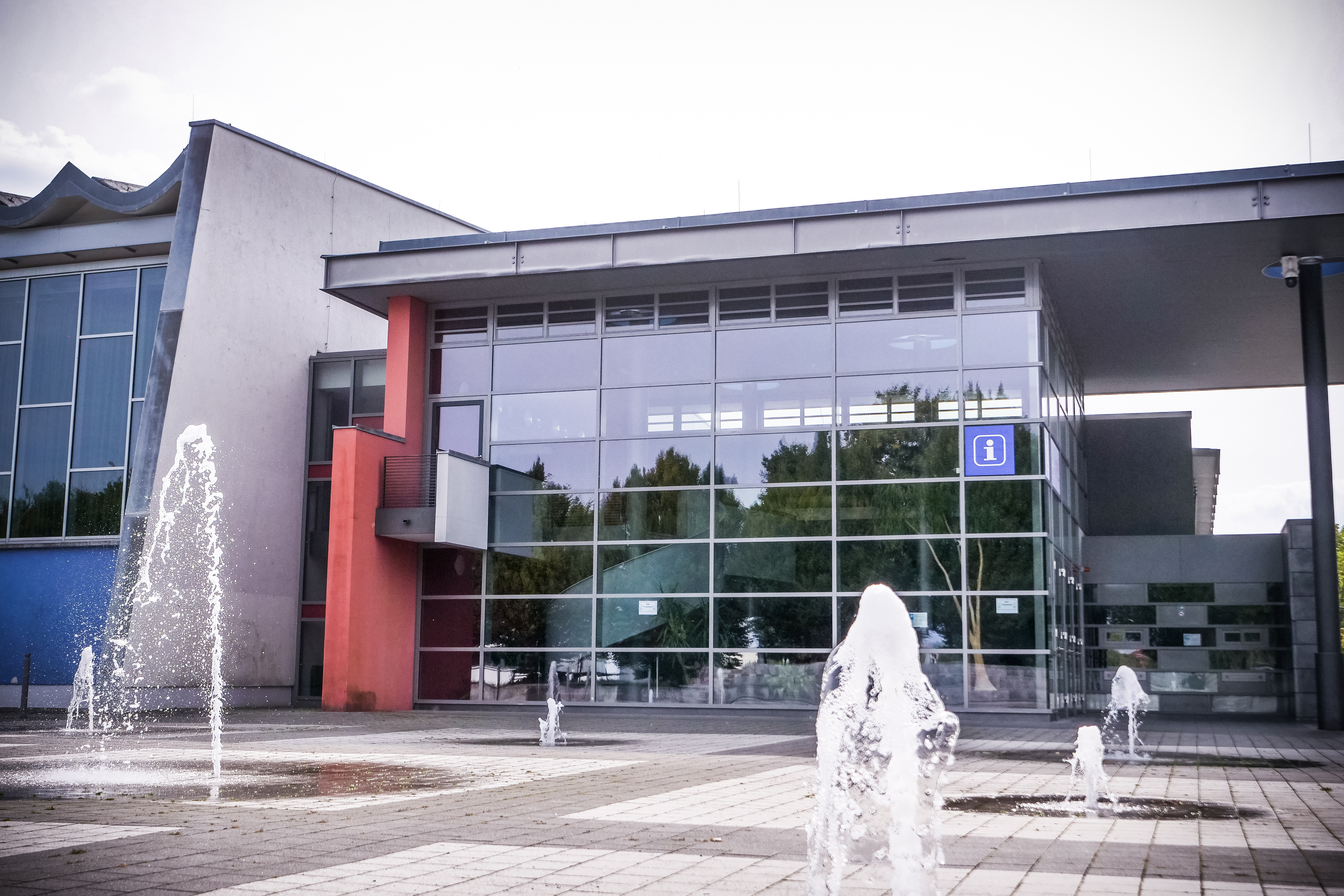 Blick auf die Obereichsfeldhalle in Leinefelde