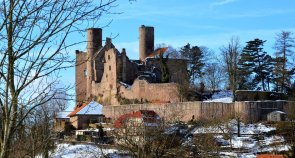 Die Burgruine Hanstein im Winter.