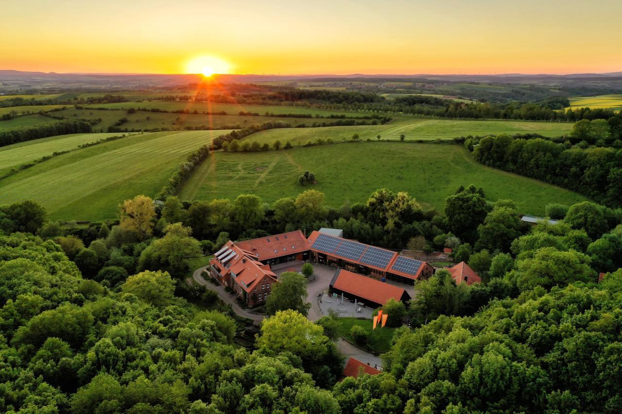 Luftbild vom Gut Herbigshagen bei Duderstadt.