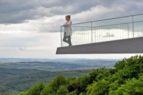 Der Skywalk auf dem Sonnenstein.