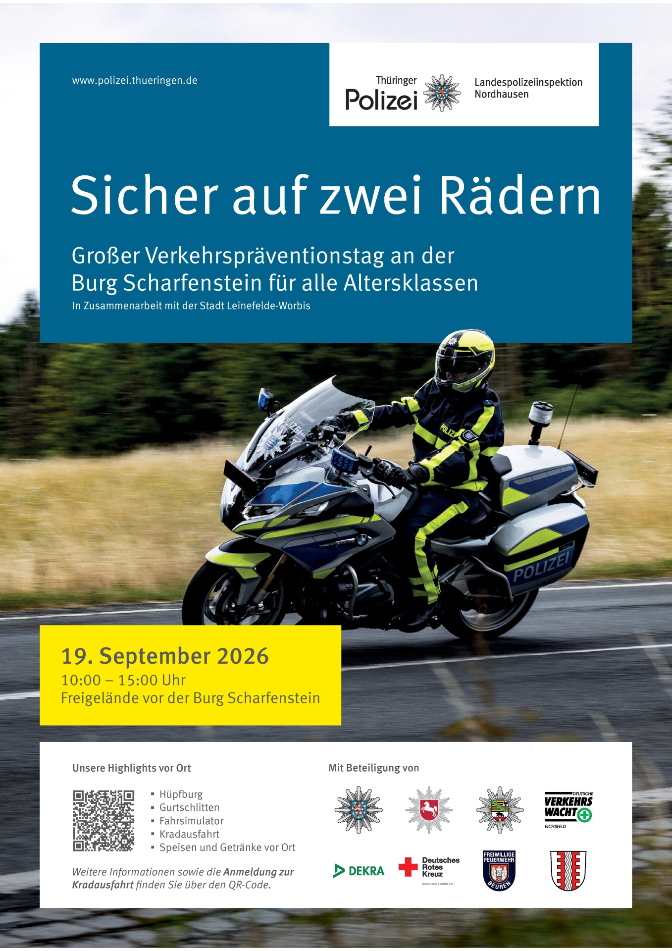 Motorradausfahrt und Fahrsimulator: Viel los am Scharfenstein